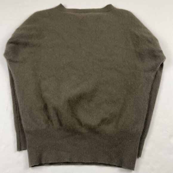 Oats Cashmere Sweater Women’s M Crewneck Pullover Soft Light Crew Neck Green - Picture 2 of 8